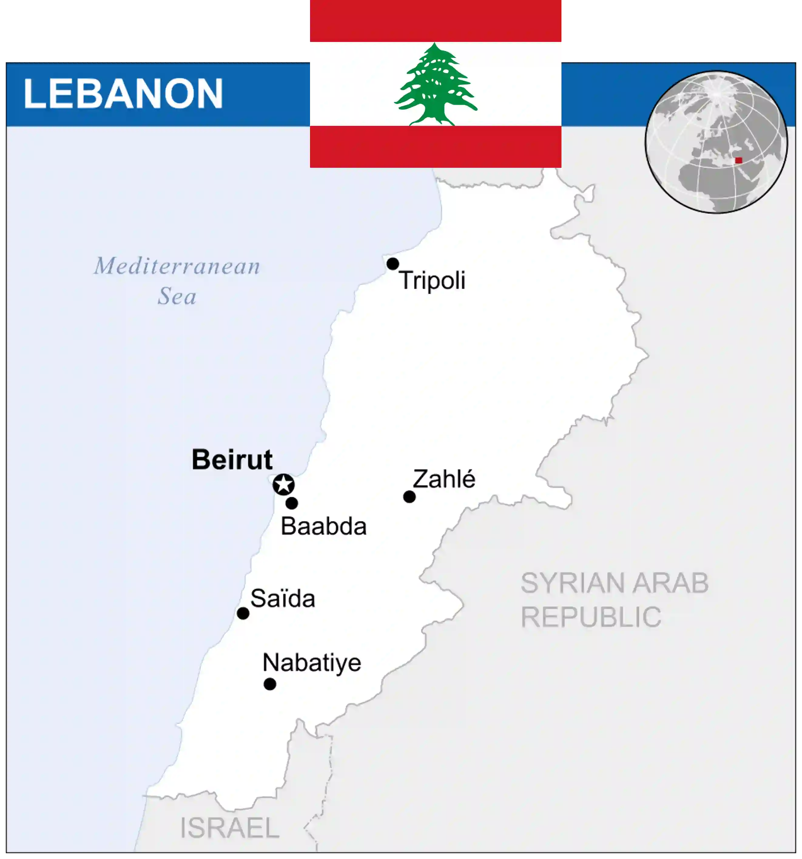 Mapa Libana